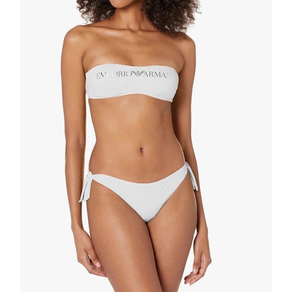 ❗️FINAL❗️ 🆕 EMPORIO ARMANI Logo Lover Band and Bow Brazilian Bikini 🔴